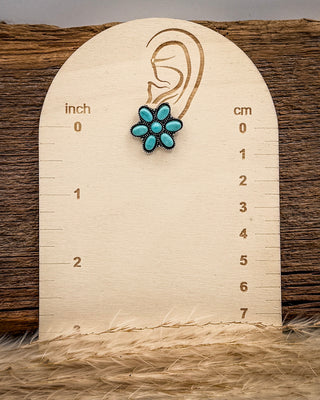 Desert Daisy Stud Earrings in Teal