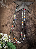 Sabrina Navajo Style Pearl Layer Necklace