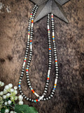 Sabrina Navajo Style Pearl Layer Necklace