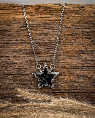 Lone Star Necklace in Black