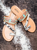 Myra Bag - LaDonna Trail Sandal in Turquoise – Tooled Leather & Hide