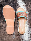 Myra Bag - Horizon Creek Slides in Turquoise