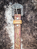 Flora - Brown and Red Hooey Belt