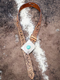 Hooey Rogue belt looped around to show design