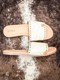 Top and side view of sandals together