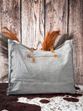 back view of weekender bag