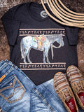 Styled flat lay of the Old Town Road Western Tee