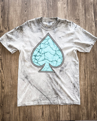 Turquoise Spade Graphic Tee