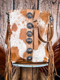 Myra Bag - Flouncy Leather and Hair On Hide Crossbody Bag
