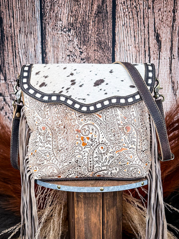 Myra Bag - Ralphy Leather and Hair On Hide Crossbody Bag