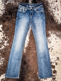 Grace in LA Easy Fit Women's Longhorn Lily Boot Cut Jeans
