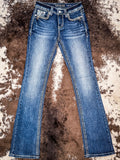 Grace in LA Easy Fit Women's Lucky West Boot Cut Jeans