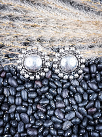 Dusty Trail Concho Stud Earrings