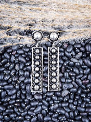 Silver Spur Bar Earrings