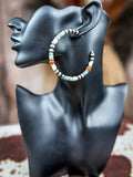 Vibe Navajo Style Pearl Large Hoops