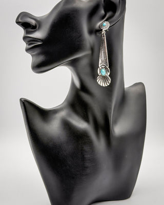 Calista Aqua Stone Drop Earrings