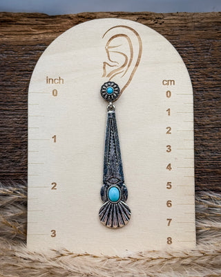Calista Aqua Stone Drop Earrings