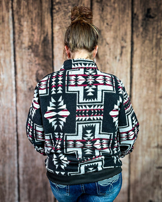 Blackstone Aztec Pullover Hoodie in Black