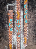 belt on cowhide