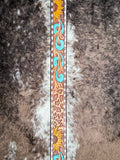 belt on cowhide