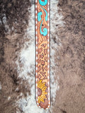 belt on cowhide