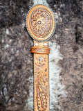 belt on cowhide