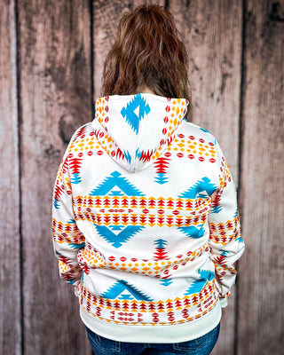 Copperline Aztec Hoodie in Cream