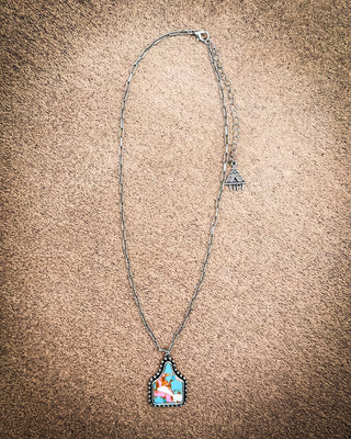 Maisie Cotton Candy Ear Tag Necklace