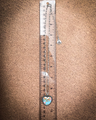 Amara Cotton Candy Stone Heart Necklace