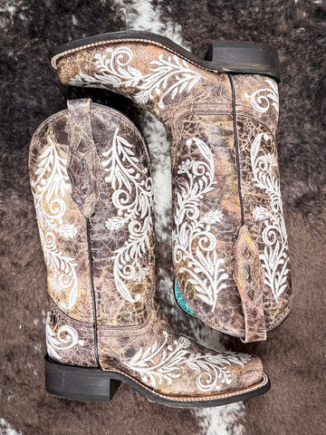 boots on cow hide