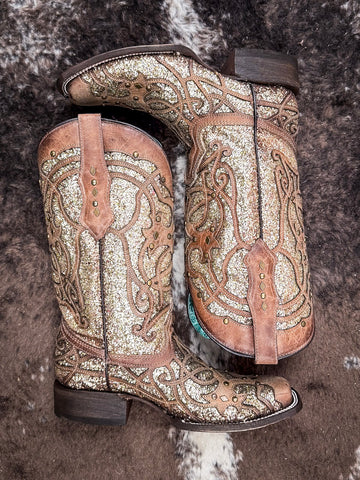 boots on cowhide 