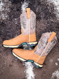 boots on cowhide