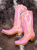 boots on cowhide