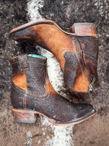 boots on cowhide