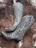 boots on cowhide