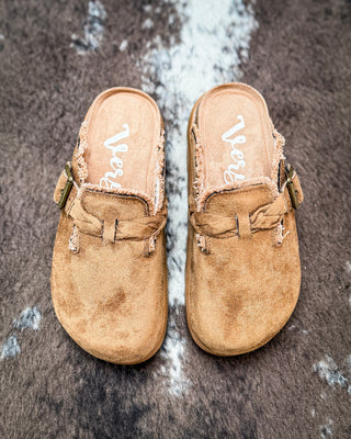 Cali Buckle Platform Clog in Tan by Very G