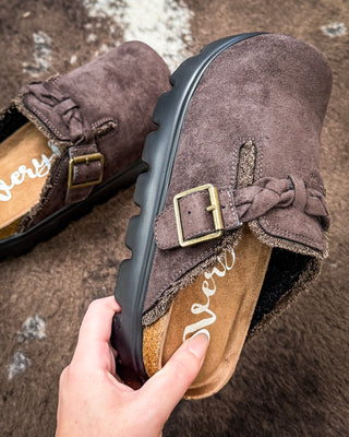 Cali Buckle Platform Clog in Chocolate by Very G