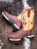 boots on cowhide