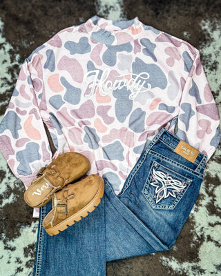 Dusty Camo Howdy Pullover Sweatshirt