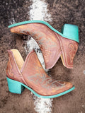 boots on cowhide