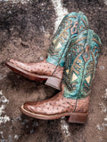 boots on cowhide