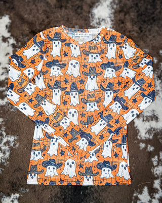 Moon Child Cowboy Ghost Mesh Top by Blakeley