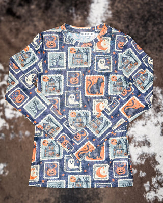 Moon Child Vintage Halloween Mesh Top by Blakeley