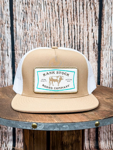 Rank Stock - White and Turquoise Hooey Hat