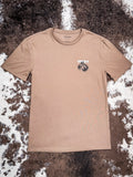 Front view of Rattler Hooey T-Shirt on cow hide.
