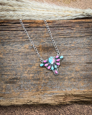 Prairie Prism Cotton Candy Sterling Silver Necklace