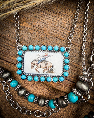 Stockyard Portrait Four Layer Stone Necklace