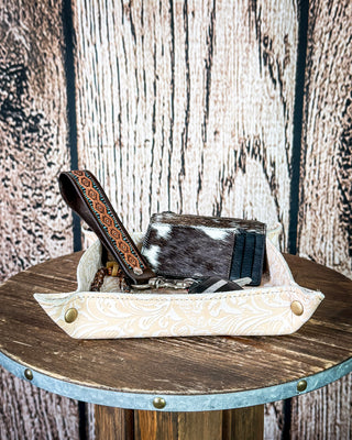 Copperwind Leather Tray in Natural