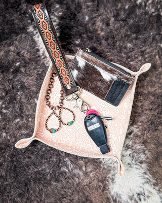 Copperwind Leather Tray in Natural