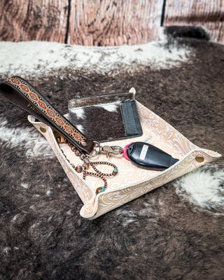 Copperwind Leather Tray in Natural